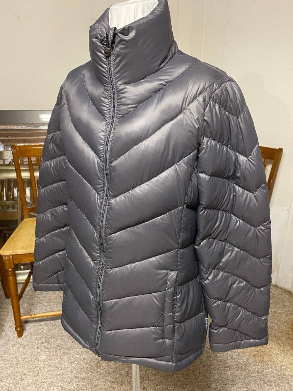 Calvin Klein down jacket, women's size Large, grey